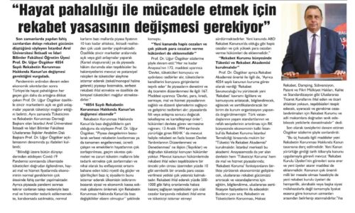 4054 Sayılı Rekabetin Korunması Hakkındaki Kanundaki Değişiklik Önerisi