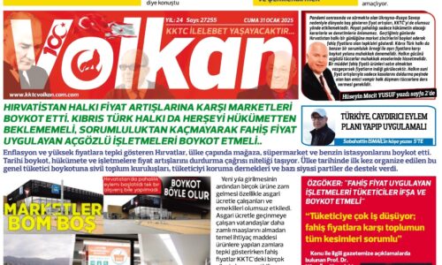 FAHİŞ FİYAT UYGULAYAN İŞLETMELERİ TÜKETİCİLER İFŞA VE BOYKOT ETMELİ