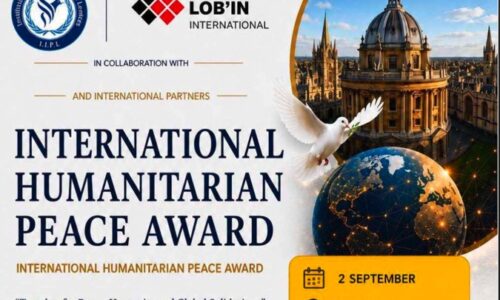 INTERNATIONAL HUMANITARIAN PEACE AWARD – 2 September-OXFORD UNIVERSITY