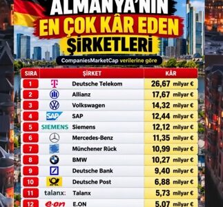 ALMANYA’NIN EN ÇOK KÂR EDEN ŞİRKETLERİ
